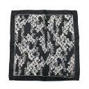 DOLCE & GABBANA ドルチェ アンド ガッバーナ ポケットチーフ 花柄 ブラック系 【中古】メンズ