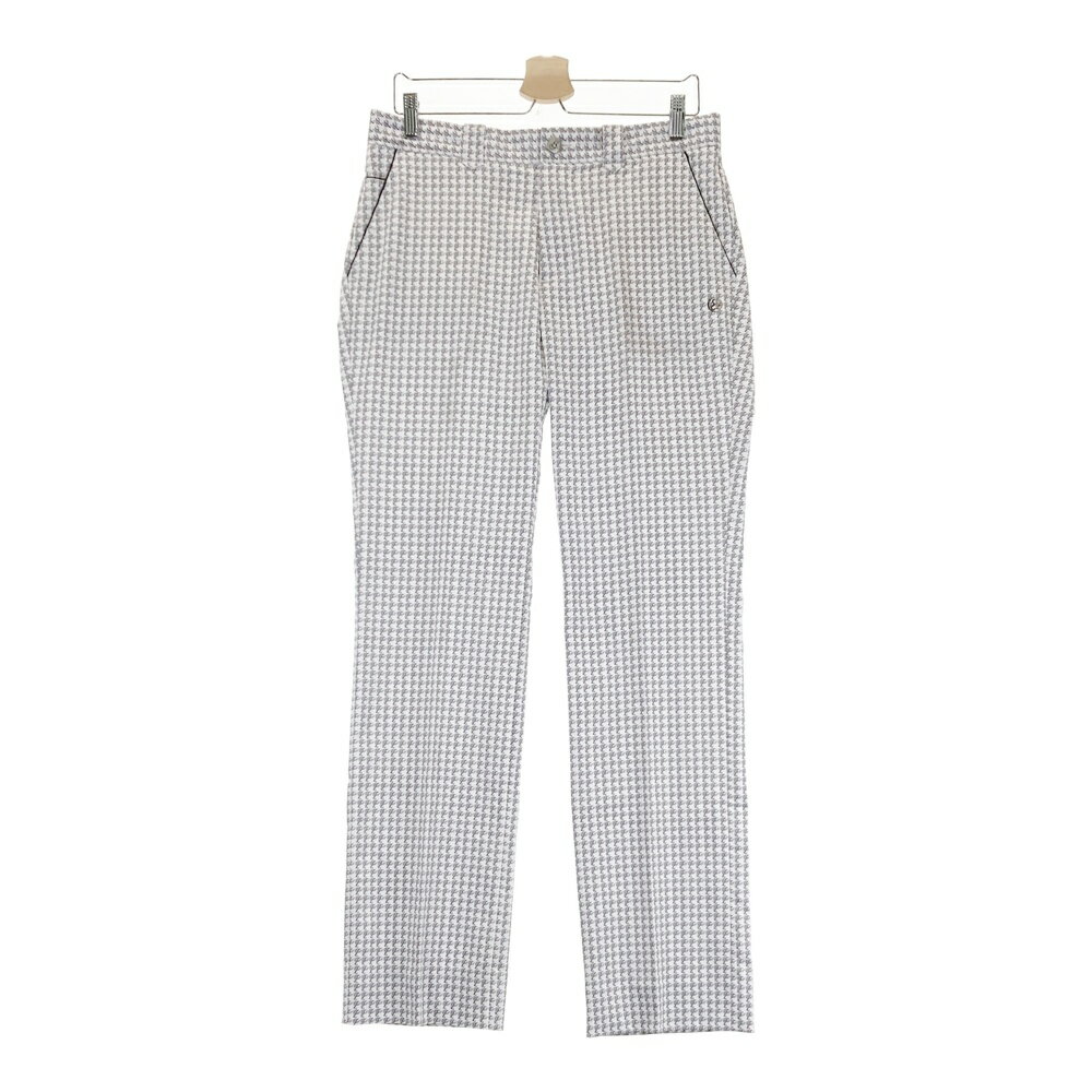 AND PER SE アンパスィ ロングパンツ 総柄 ホワイト系 82 【中古】ゴルフウェア メンズ