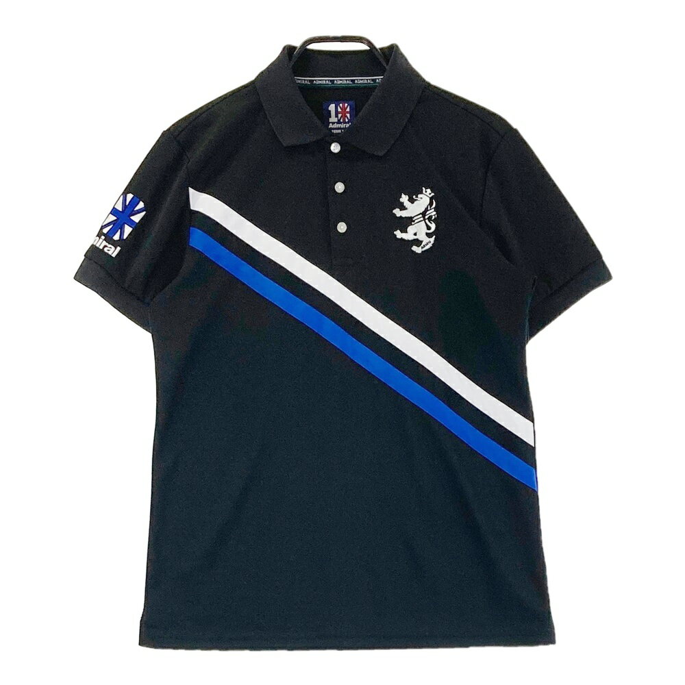 ADMIRAL アドミラル 10周年記念モデル 半袖ポロシャツ ブラック系 L 【中古】ゴルフウェア メンズ