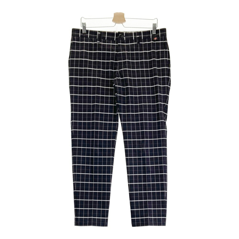 美品 new balance ニューバランスゴルフ 中綿パンツ チェック 4 紺