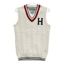 TOMMY HILFIGER GOLF トミー ヒルフィガーゴルフ Vネック ニットベスト ホワイト系 M 【中古】ゴルフウェア メンズ