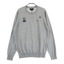 ST ANDREWS セントアンドリュース 042-0270053 ウール混 ニット セーター ワッペン グレー系 LL 【中古】ゴルフウェア メンズ