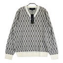 ST ANDREWS セントアンドリュース 042-9270253 ウール混 ニット セーター 総柄 ブラウン系 LL 【中古】ゴルフウェア メンズ
