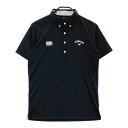 CALLAWAY キャロウェイ 半袖ポロシャツ ボタンダウン ブラック系 M 【中古】ゴルフウェア メンズ