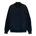 SRIXON スリクソン by DESCENTE ニット ジップジャケット 総柄 ブラック系 L 【中古】ゴルフウェア メンズ