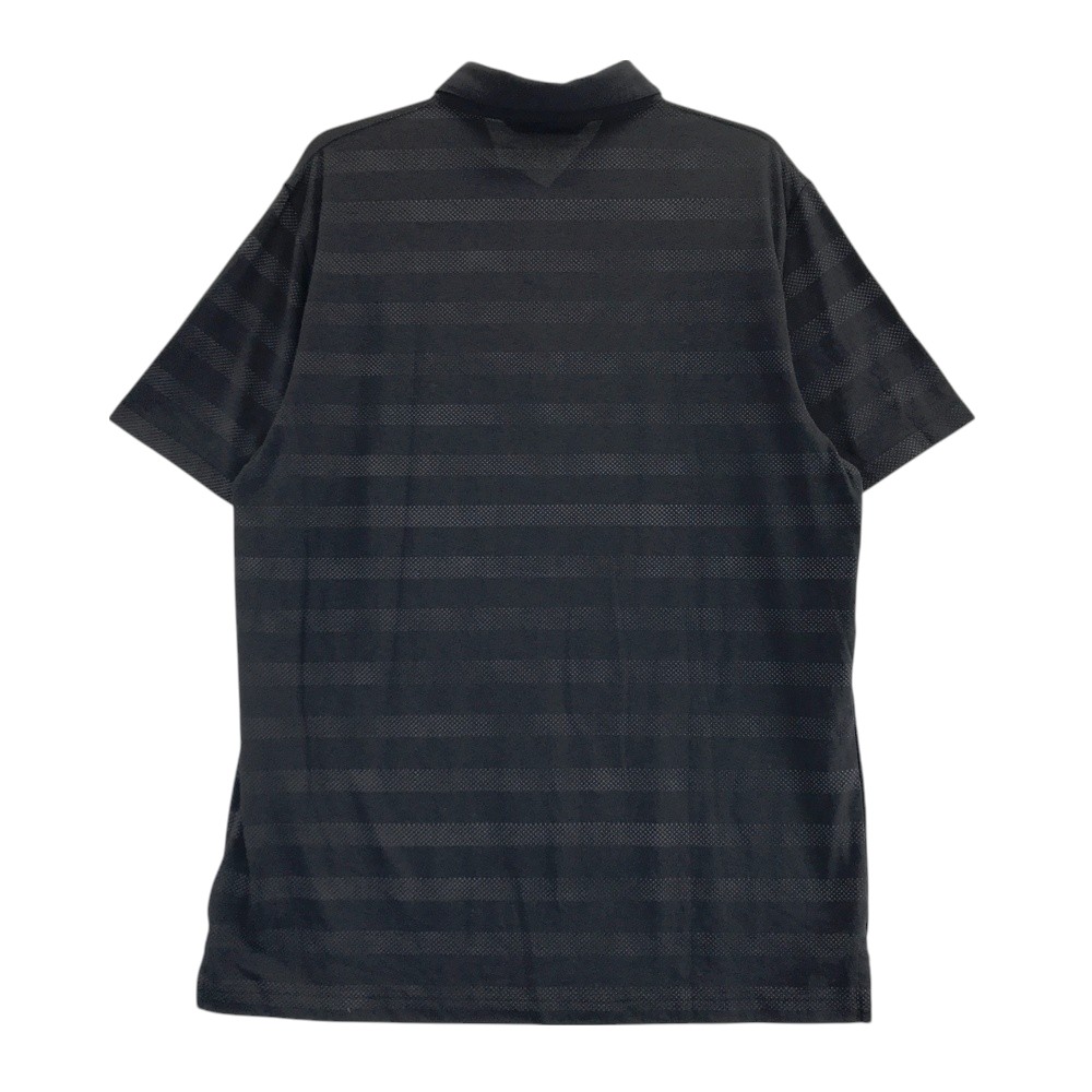 TRAVIS MATHEW トラビスマシュー 半袖ポロシャツ ボーダー柄 ブラック系 XL 【中古】ゴルフウェア メンズ