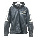 HYOD ヒョウドウ HSL805D ST-X Lite NAB PARKA D3O ボアライナー付 レザーパーカー ジャケット ネイビー系 LL 【中古】バイクウェア メンズ