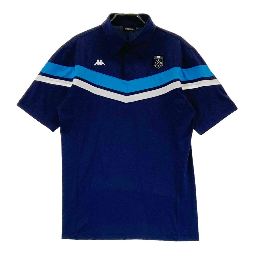 KAPPA GOLF カッパゴルフ 半袖ポロシャツ ネイビー系 O 【中古】ゴルフウェア メンズ