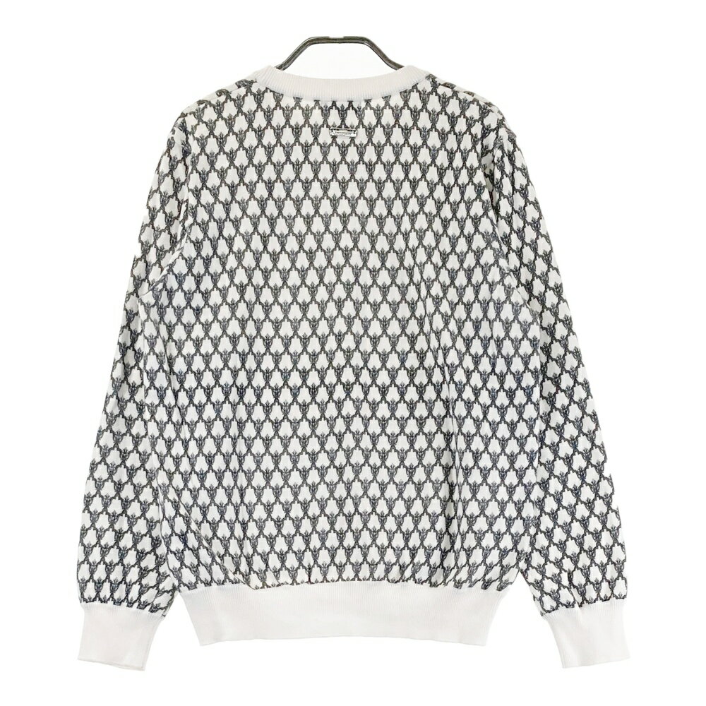 ST ANDREWS セントアンドリュース ニットセーター 総柄 ホワイト系 L 【中古】ゴルフウェア メンズ