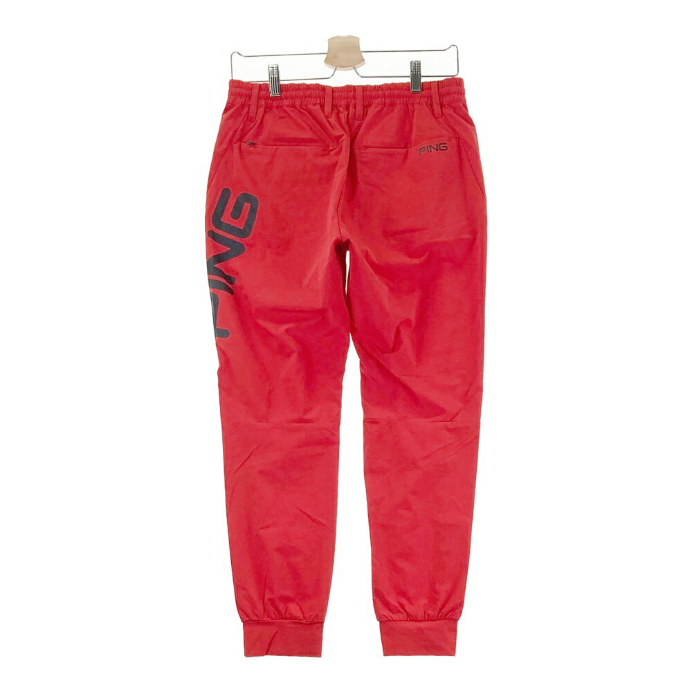 PING ピン ストレッチジョガーパンツ レッド系 M 【中古】ゴルフウェア メンズ