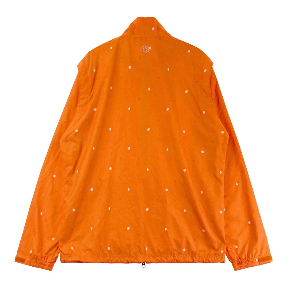 PUMA GOLF プーマゴルフ 裏メッシュ ジップジャケット 総柄 オレンジ系 L 【中古】ゴルフウェア メンズ