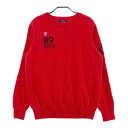 PEARLY GATES パーリーゲイツ カシミヤ混 ニットセーター レッド系 6 【中古】ゴルフウェア メンズ