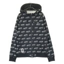 MASTER BUNNY EDITION マスターバニーエディション 10周年 ジップパーカー 総柄 ブラック系 5 【中古】ゴルフウェア メンズ