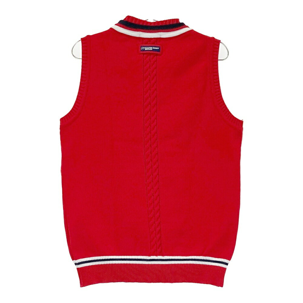 MASTER BUNNY EDITION マスターバニーエディション Vネック ニットベスト レッド系 4 【中古】ゴルフウェア メンズ