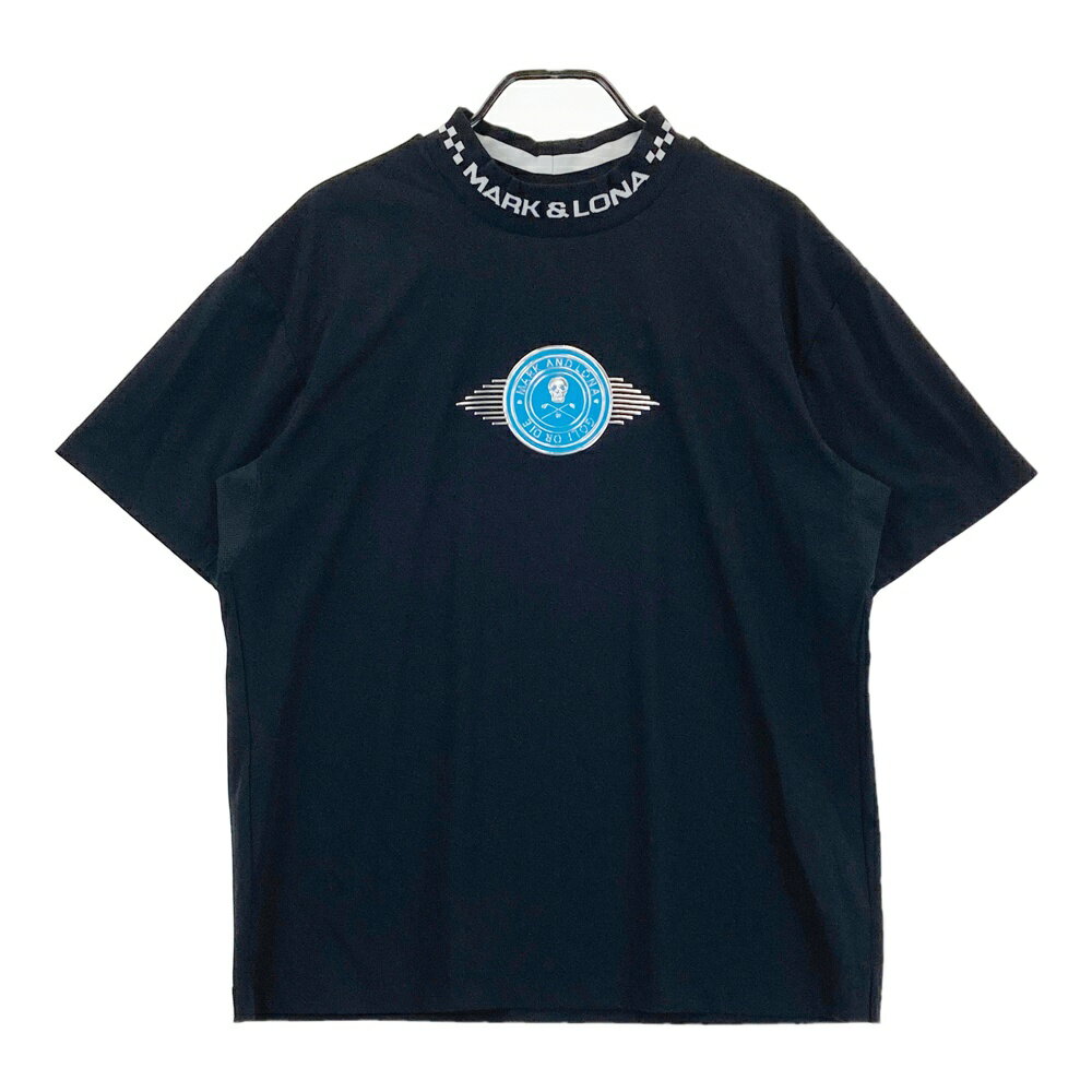 美品✦マークアンドロナ✦2022春夏メタリック立体ロゴ半袖モックネックシャツ 1240101475444_1-1.jpg