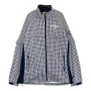 CALLAWAY キャロウェイ レインウェア 上下セット 千鳥格子柄 ネイビー系 M 【中古】ゴルフウェア メンズ