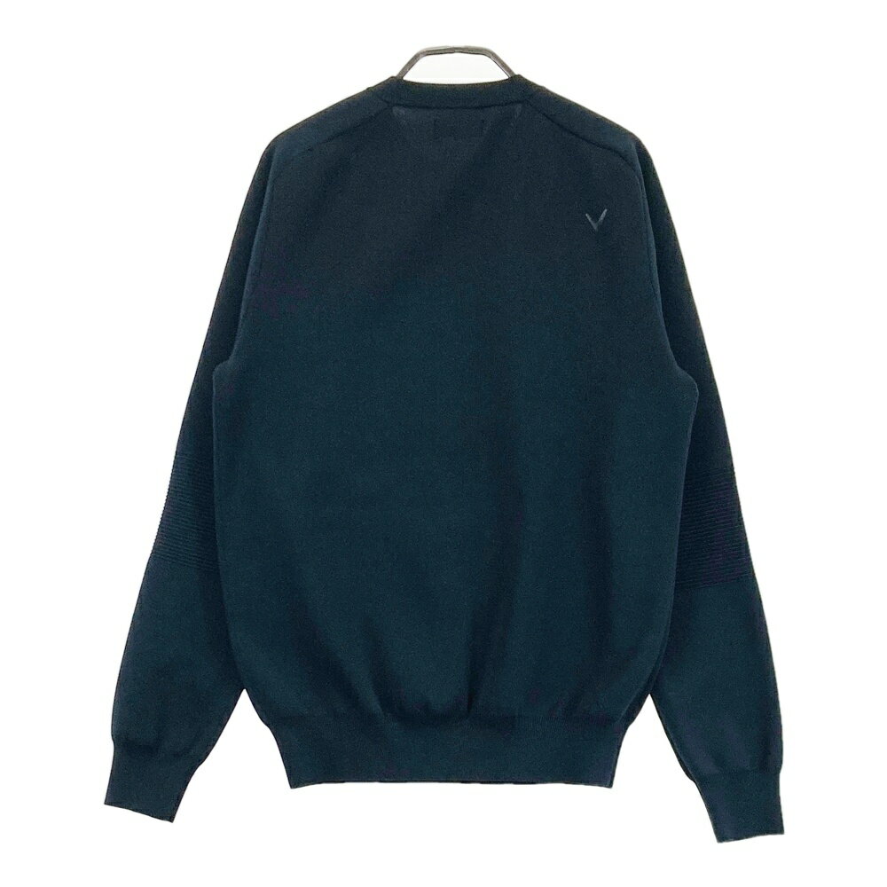CALLAWAY キャロウェイ 長袖ニットセーター ブラック系 M 【中古】ゴルフウェア メンズ