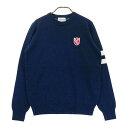 JACK BUNNY ジャックバニー カシミヤ混 長袖ニットセーター ネイビー系 4 【中古】ゴルフウェア メンズ
