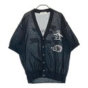 PENGUIN ペンギン by Munsing wear ×Clubhaus 半袖 ニットカーディガン ブラック系 M 【中古】ゴルフウェア メンズ