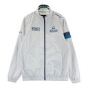 LE COQ GOLF ルコックゴルフ 2WAY長袖ジップジャケット ボーダー柄 グレー系 L 【中古】ゴルフウェア メンズ