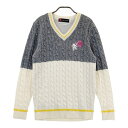 VIVA HEART ビバハート ニットセーター 裏地付 ホワイト系 50 【中古】ゴルフウェア メンズ