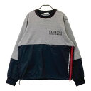 MARK&LONA マークアンドロナ 裏起毛スウェット切替ブルゾン グレー系 48 【中古】ゴルフウェア メンズ