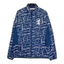 ADMIRAL アドミラル ナイロン ジップジャケット 総柄 ネイビー系 XL 【中古】ゴルフウェア メンズ
