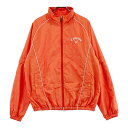 CALLAWAY キャロウェイ 2WAY 裏メッシュ ジップジャケット アーガイル柄 オレンジ系 M 【中古】ゴルフウェア メンズ