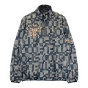 LE COQ GOLF ルコックゴルフ 2WAY ハーフジップブルゾン 総柄 グレー系 L 【中古】ゴルフウェア メンズ