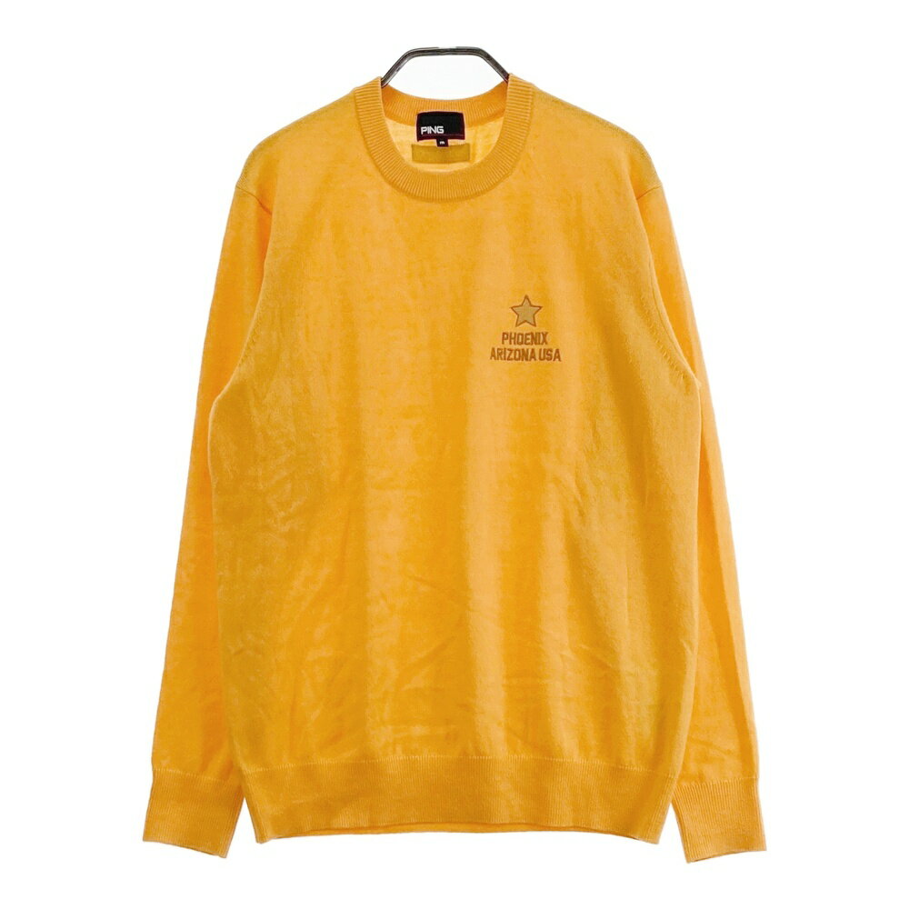 PING ピン 2023年 ニット セーター オレンジ系 M 【中古】ゴルフウェア メンズ