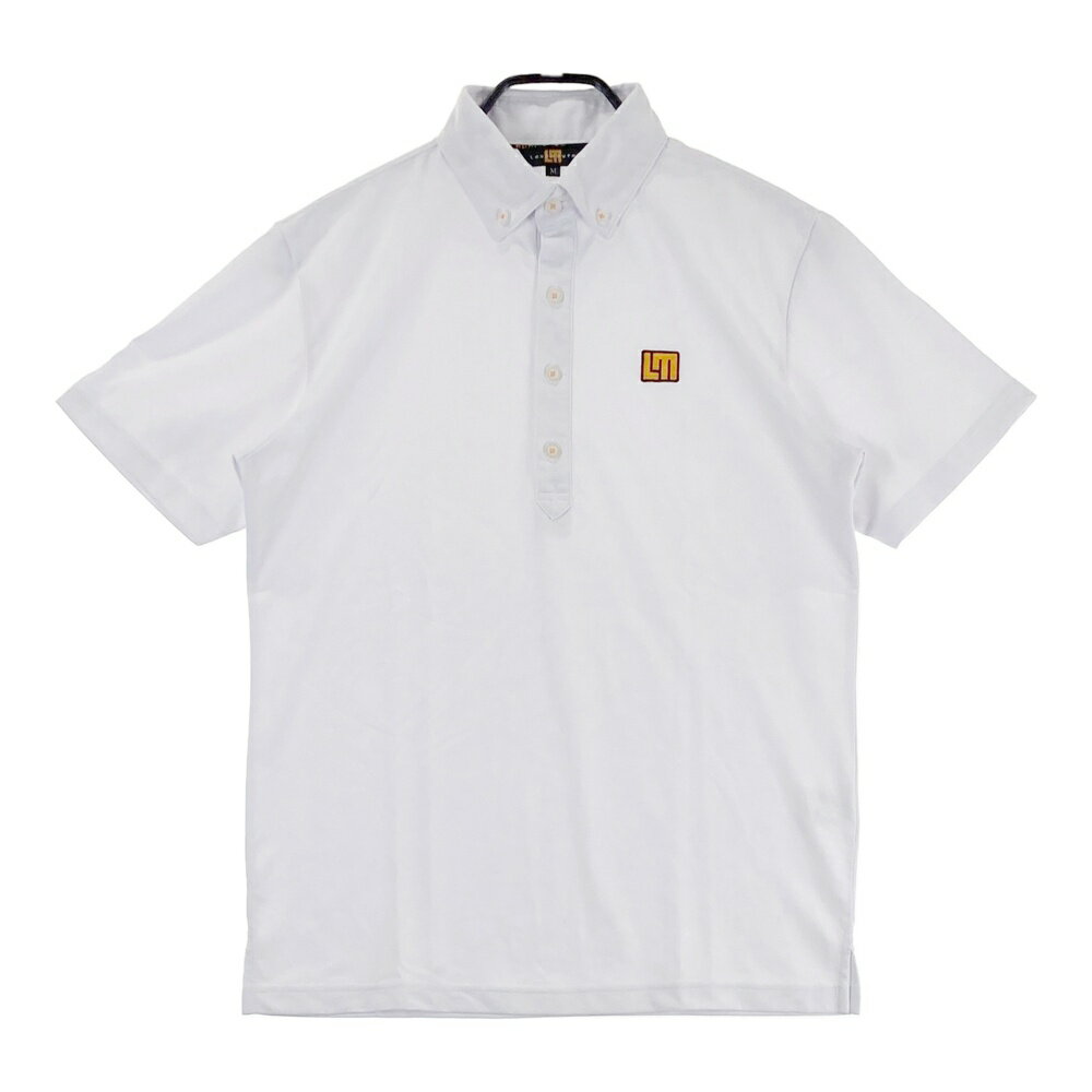 LOUD MOUTH ラウドマウス ML761611 半袖ポロシャツボタンダウン シャガデリック 総柄 ホワイト系 M 【中古】ゴルフウェア メンズ