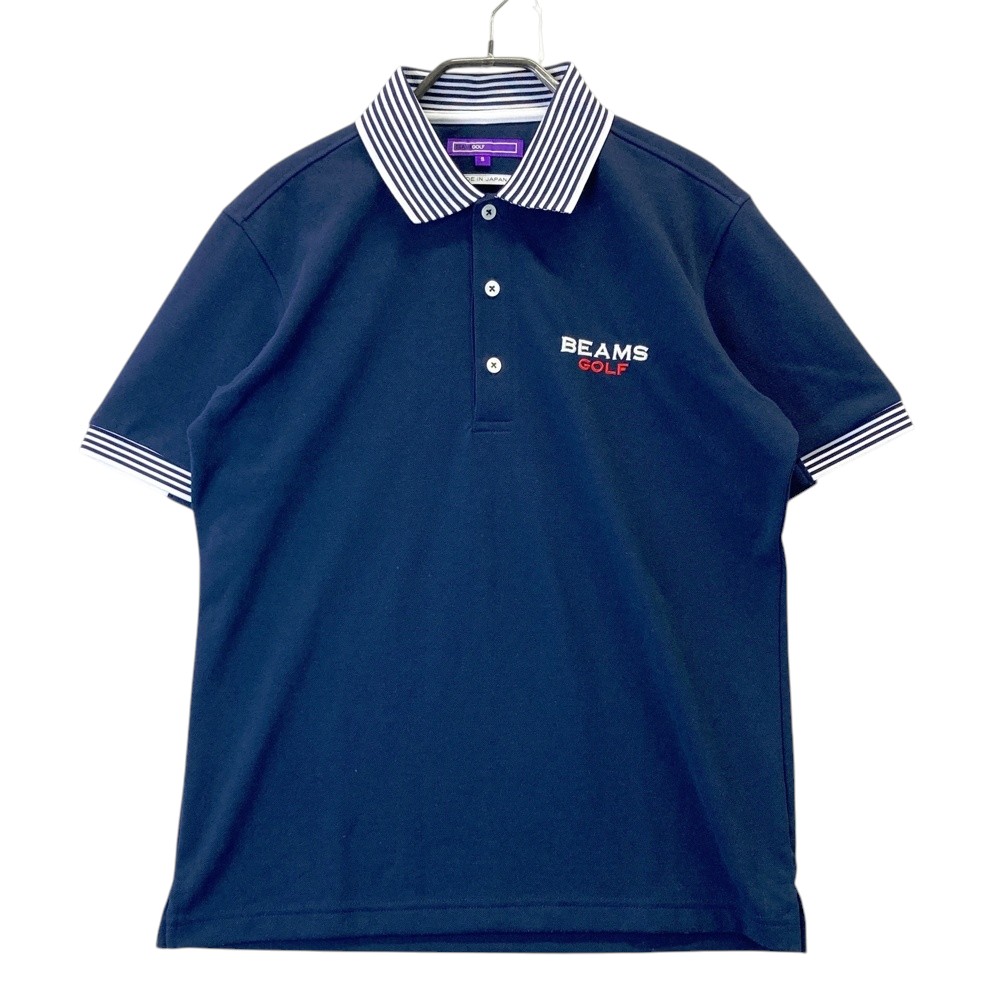 BEAMS GOLF ビームスゴルフ 半袖ポロシャツ ネイビー系 S 【中古】ゴルフウェア メンズ