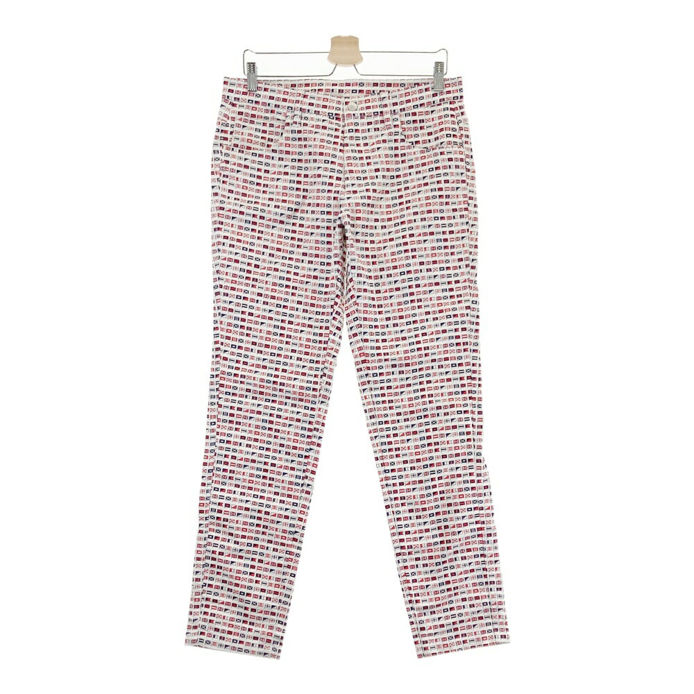 JACK BUNNY ジャックバニー ストレッチパンツ 国旗柄 ホワイト系 5 【中古】ゴルフウェア メンズ