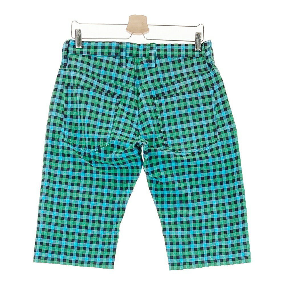 DANCE WITH DRAGON ダンスウィズドラゴン ハーフパンツ チェック柄 グリーン系 2 【中古】ゴルフウェア メンズ