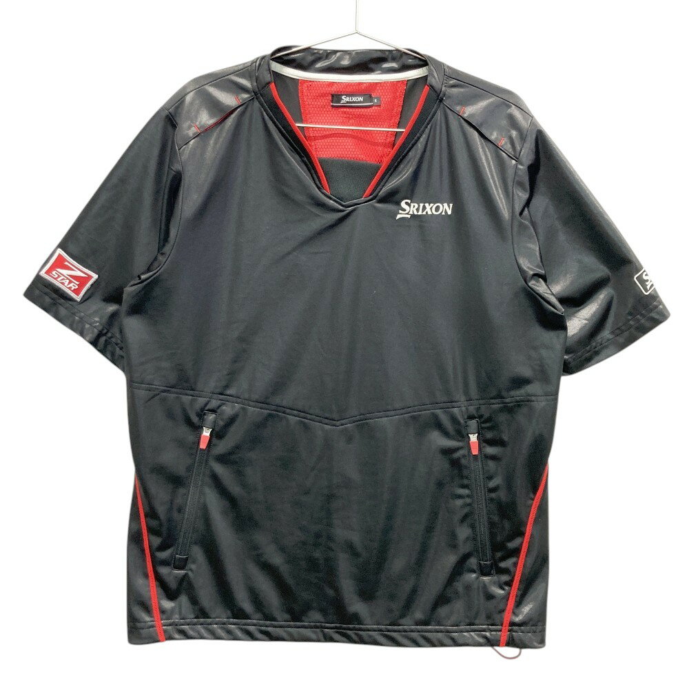 SRIXON スリクソン SA-SXW1406X 半袖ブルゾン ブラック系 M 【中古】ゴルフウェア メンズ