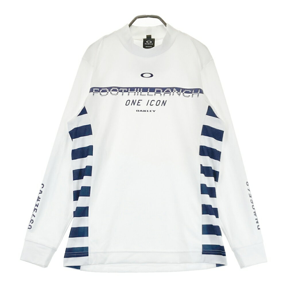 OAKLEY オークリー FOA404243 モックネック長袖Tシャツ ホワイト系 M 【中古】ゴルフウェア メンズ