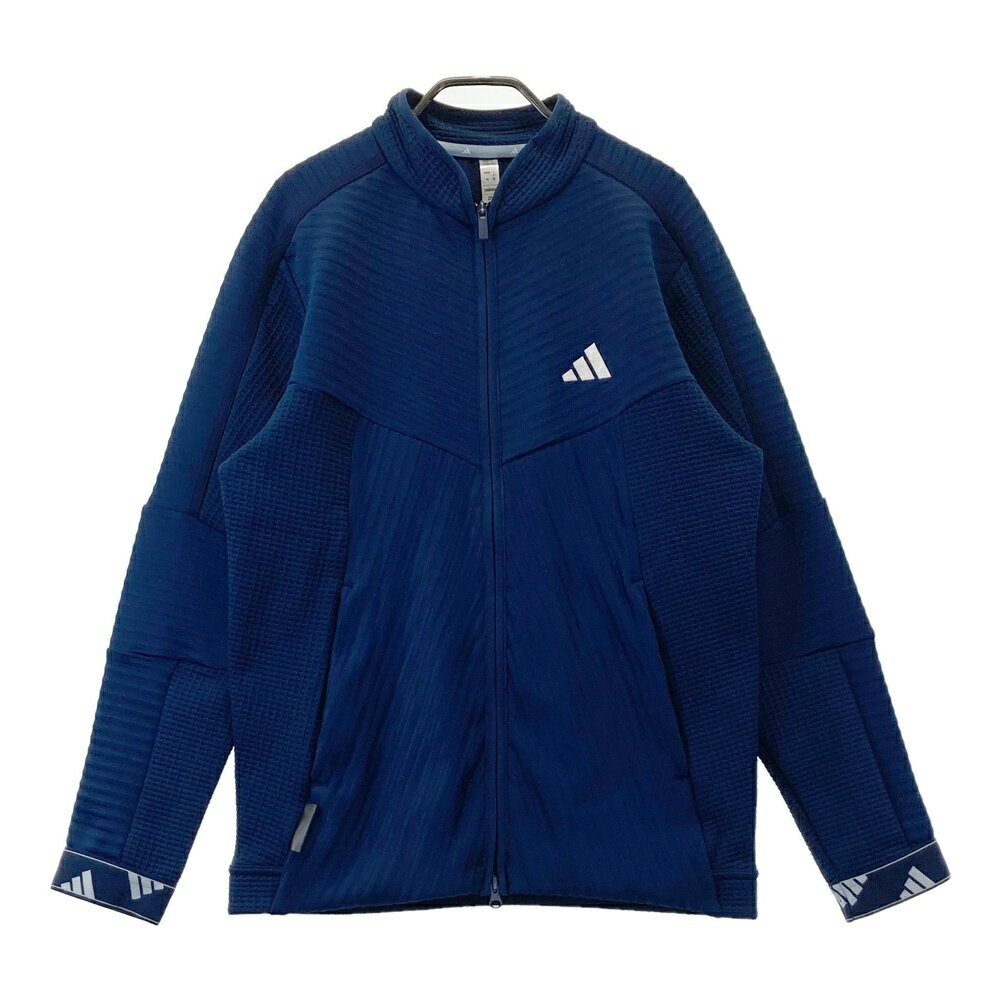 ADIDAS GOLF アディダスゴルフ HY0954 異素材切替 長袖ジャケット ネイビー系 M 【中古】ゴルフウェア メンズ