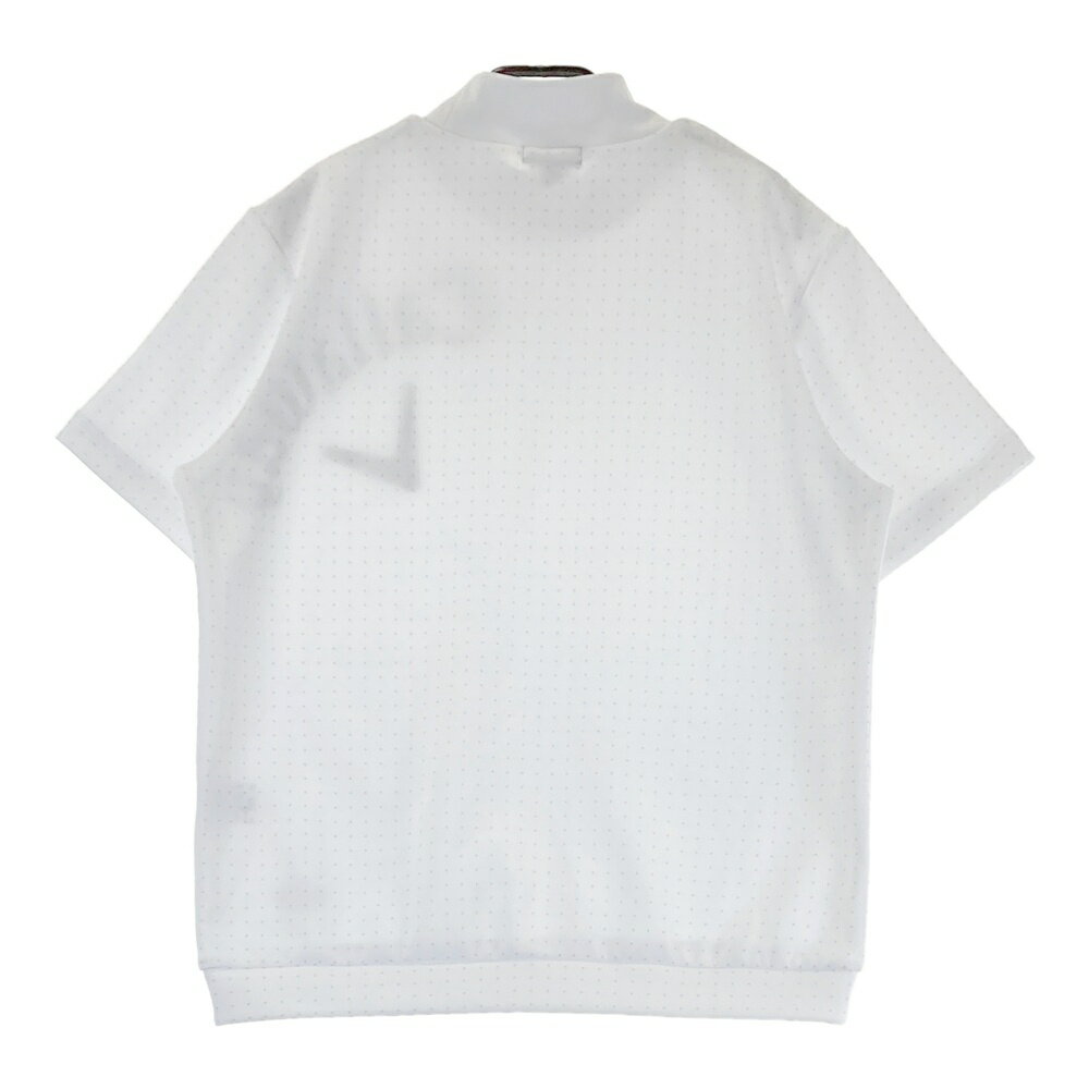 CALLAWAY キャロウェイ 2025年モデル ハイネック 半袖Tシャツ ドット柄 ホワイト系 M 【中古】ゴルフウェア メンズ