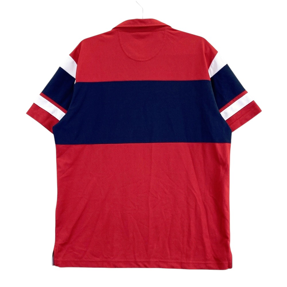 FILA GOLF フィラゴルフ 半袖ポロシャツ ボタンダウン レッド系 LL 【中古】ゴルフウェア メンズ