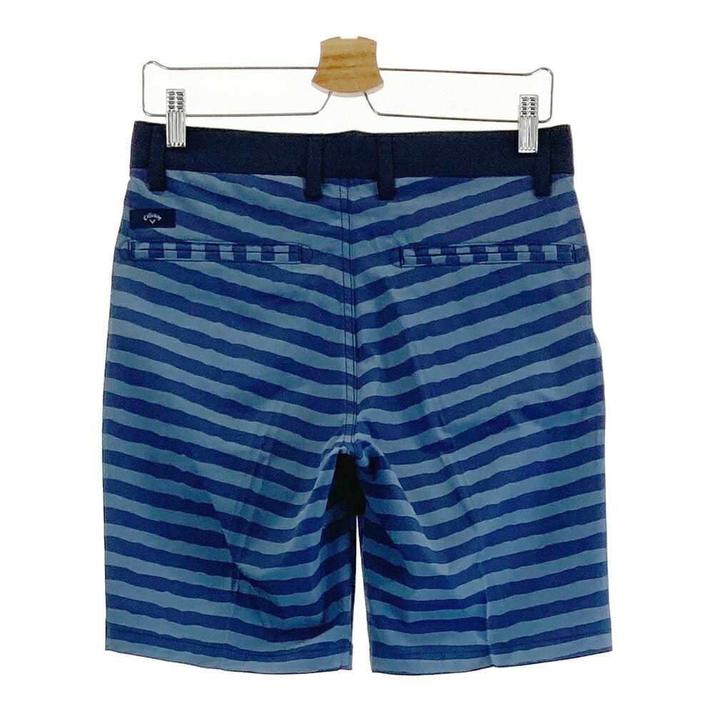 CALLAWAY キャロウェイ ハーフパンツ ボーダー柄 ネイビー系 S 【中古】ゴルフウェア メンズ