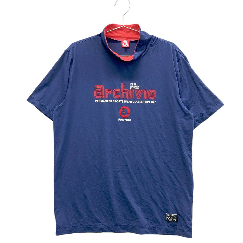 ARCHIVIO アルチビオ ハイネック 半袖Tシャツ ネイビー系 50 【中古】ゴルフウェア メンズ