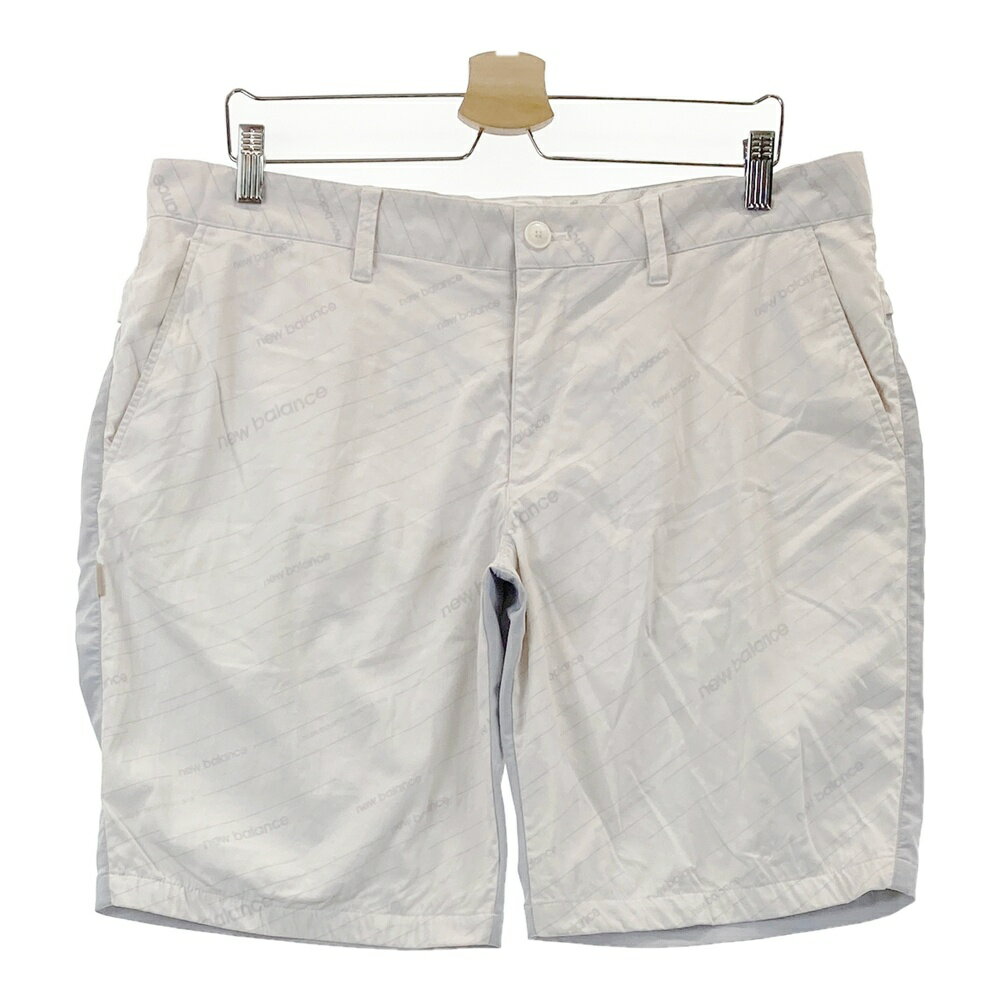 NEW BALANCE GOLF ニューバランス ハーフパンツ 総柄 ホワイト系 7 【中古】ゴルフウェア メンズ