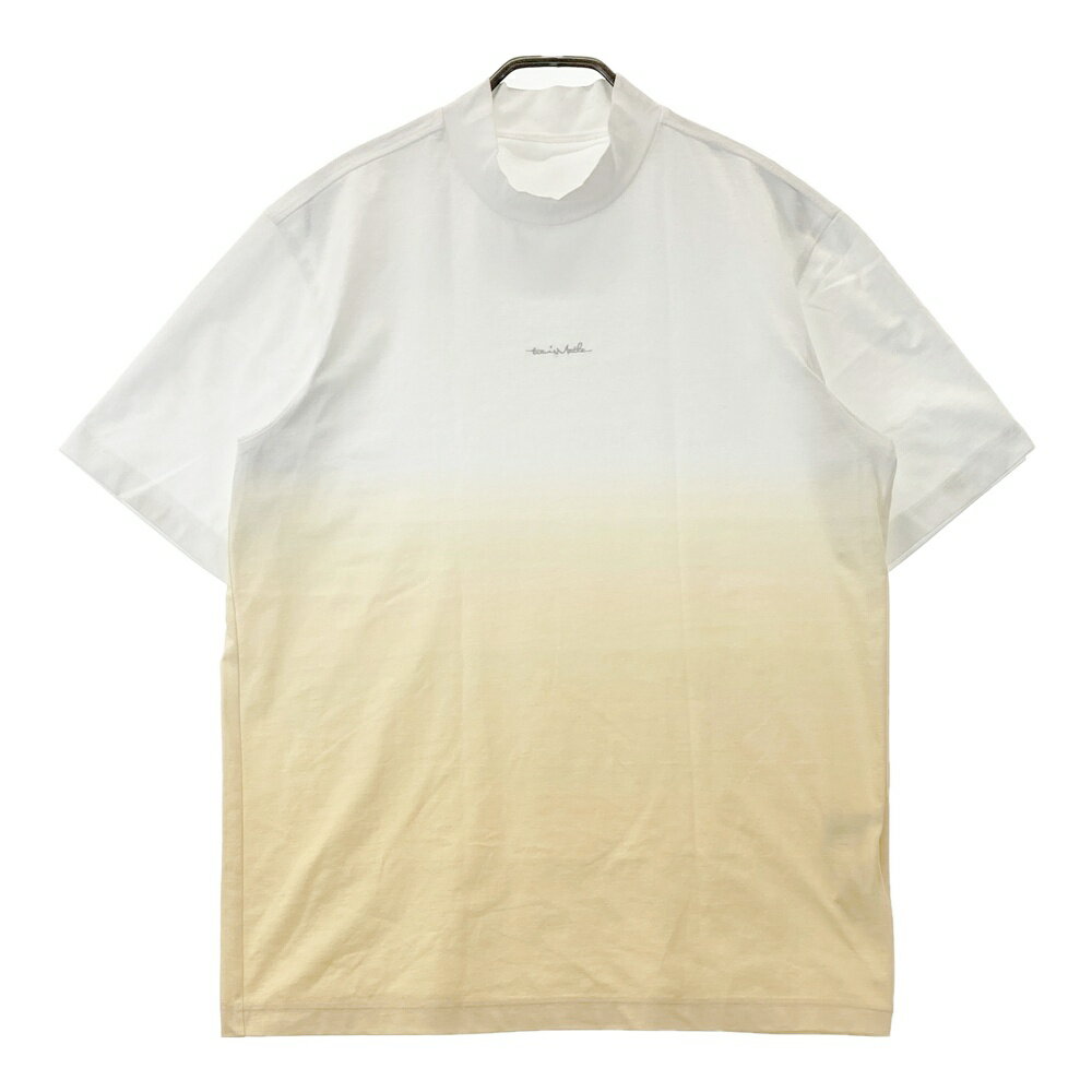 TRAVIS MATHEW トラビスマシュー ハイネック 半袖Tシャツ グラデーション イエロー系 L 【中古】ゴルフウェア メンズ