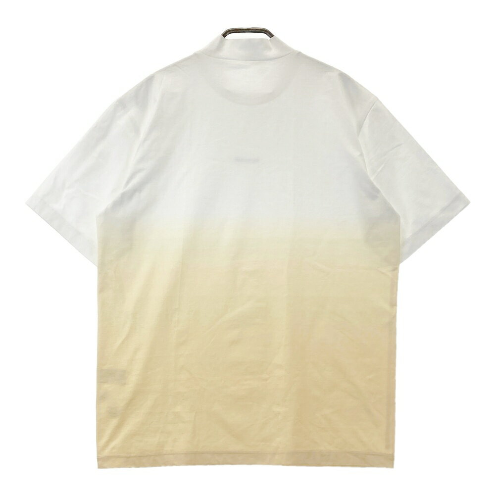 TRAVIS MATHEW トラビスマシュー ハイネック 半袖Tシャツ グラデーション イエロー系 L 【中古】ゴルフウェア メンズ