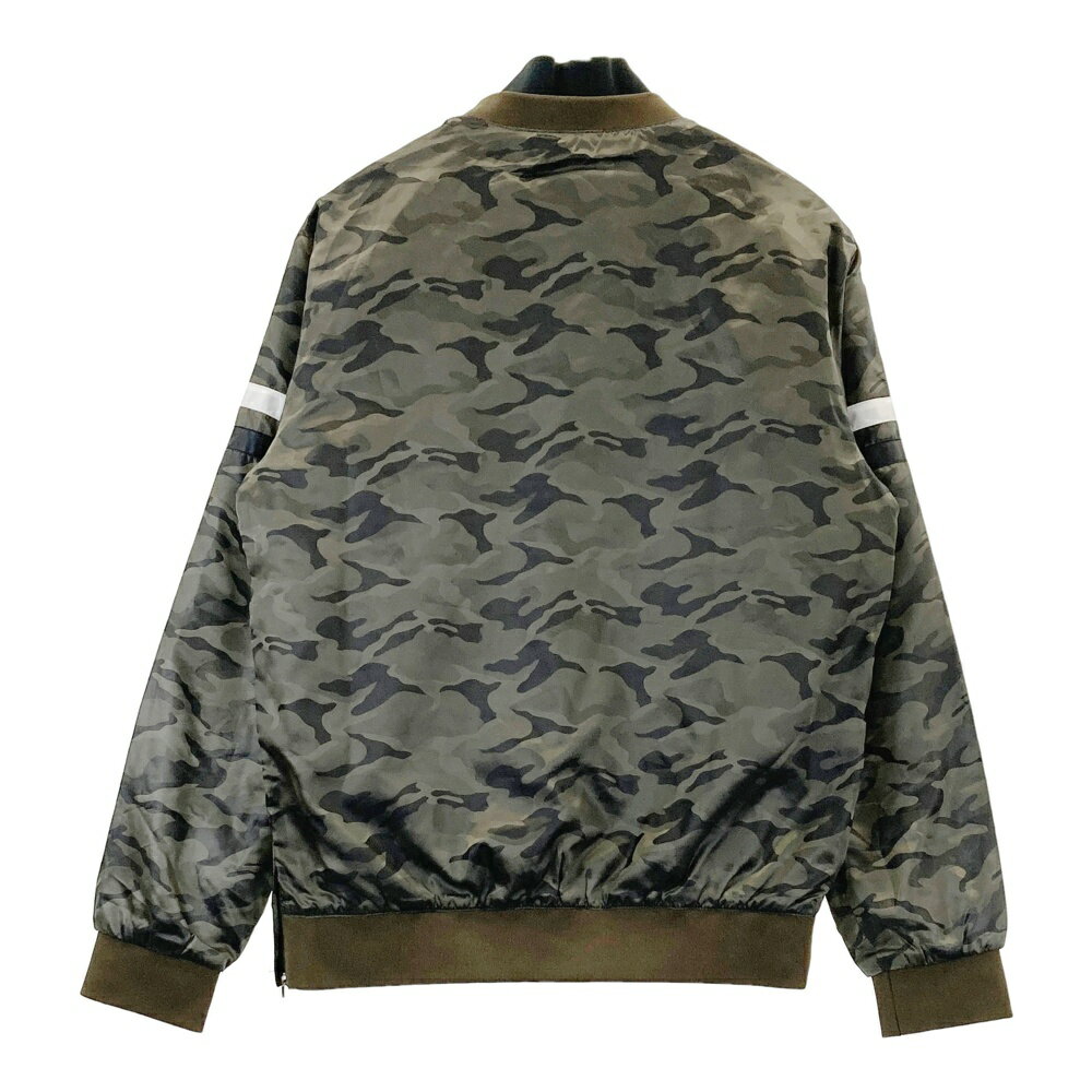 ADMIRAL アドミラル インナー付 Vネック 長袖ブルゾン カモフラ 迷彩柄 カーキ系 L 【中古】ゴルフウェア メンズ
