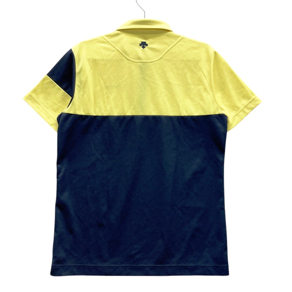 SRIXON スリクソン ×DESCENTE 半袖ポロシャツ イエロー系 M 【中古】ゴルフウェア メンズ