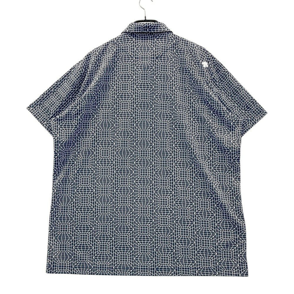 SRIXON スリクソン by DESCENTE 半袖ポロシャツ 総柄 ネイビー系 4L 【中古】ゴルフウェア メンズ