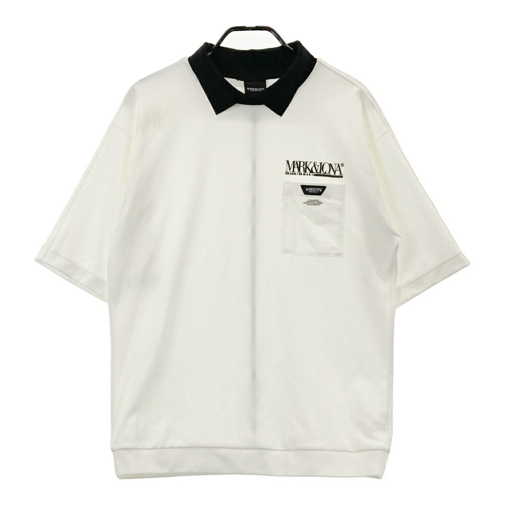 MARK&LONA マークアンドロナ 2024年モデル 襟付 半袖Tシャツ ホワイト系 48 【中古】ゴルフウェア メンズ