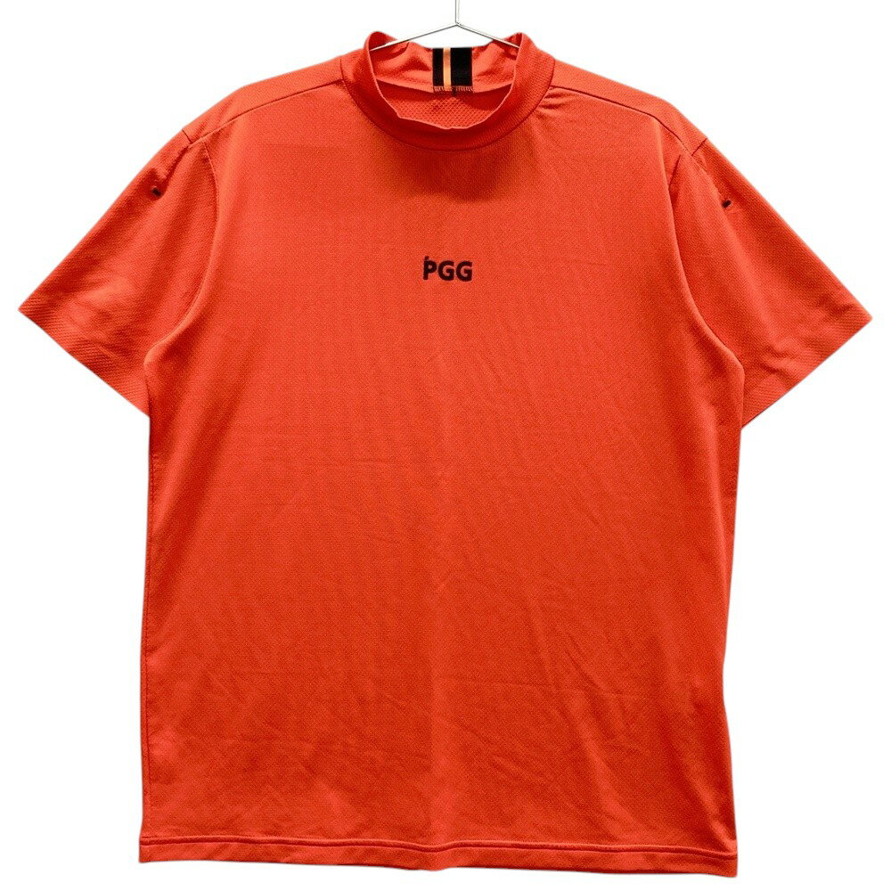 PGG PEARLY GATES パーリーゲイツ モックネック 半袖Tシャツ オレンジ系 6 【中古】ゴルフウェア メンズ