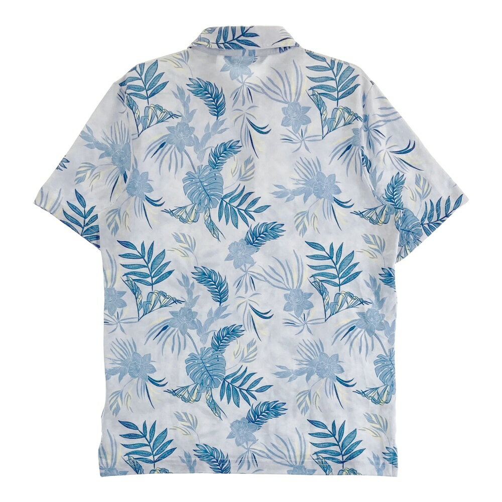 TRAVIS MATHEW トラビスマシュー 半袖ポロシャツ 総柄 グレー系 L 【中古】ゴルフウェア メンズ